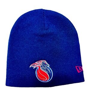 Detroit Pistons NBA New Era Retro Knit Beanie Hat Navy NWT